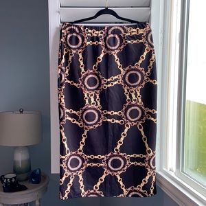 Chain link pencil skirt. Super Stretch Size 1X